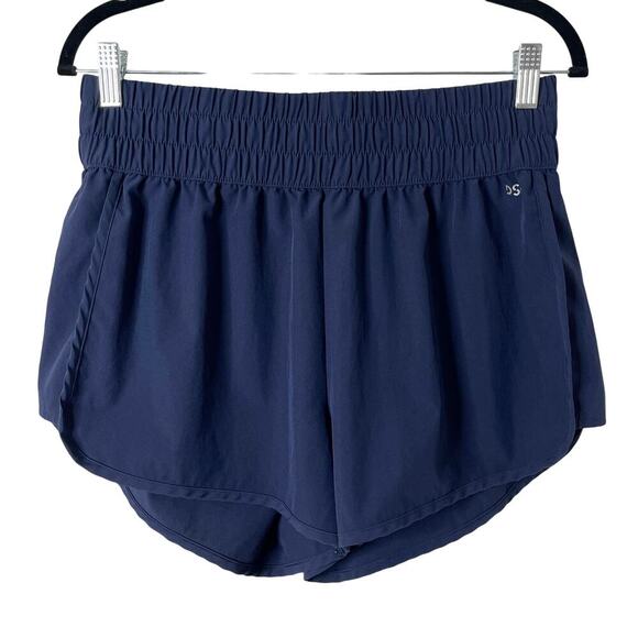 DSG Women's Stride Shorts 2.0 Size S Navy Blue Moisture Wicking Pull On Running - Picture 1 of 4